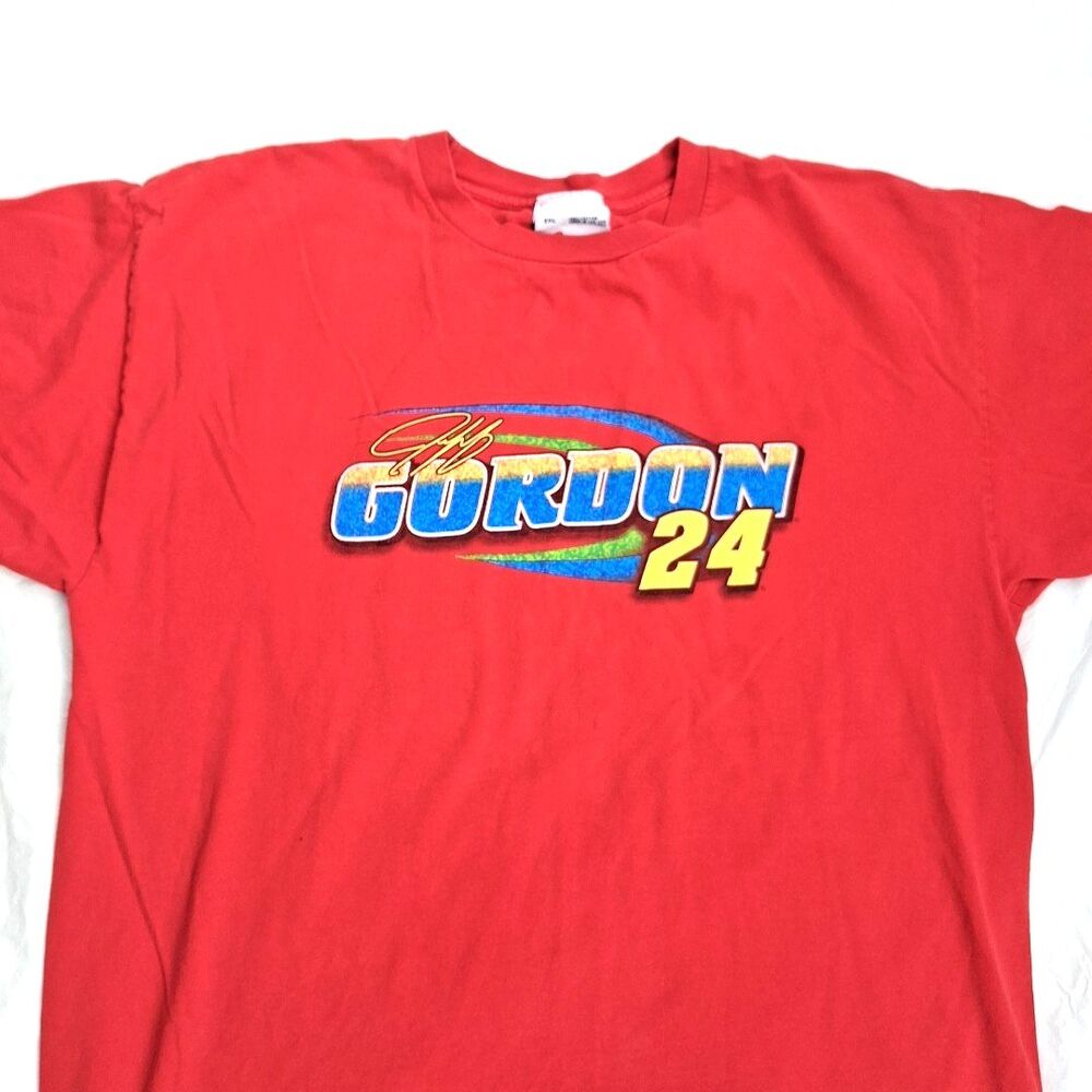 ​Vintage Jeff Gordon 24 NASCAR Shirt 2XL Competitors View Red Double Sided USA - Picture 5 of 15